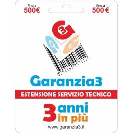 GARANZIA 3 Estensione del Servizio Tecnico Fino a 500 Euro