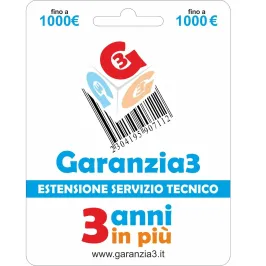 GARANZIA 3 Estensione del Servizio Tecnico Fino a 1000 Euro