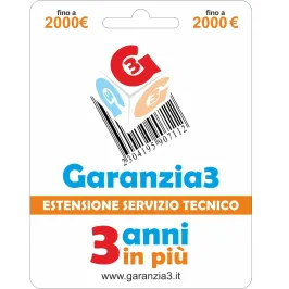 GARANZIA 3 Estensione del Servizio Tecnico Fino a 2000 Euro
