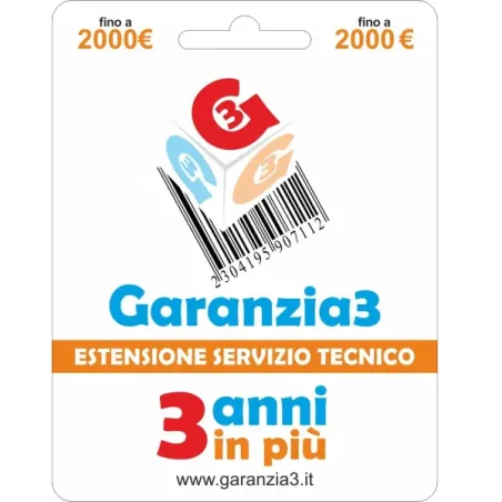 GARANZIA 3 Estensione del Servizio Tecnico Fino a 2000 Euro