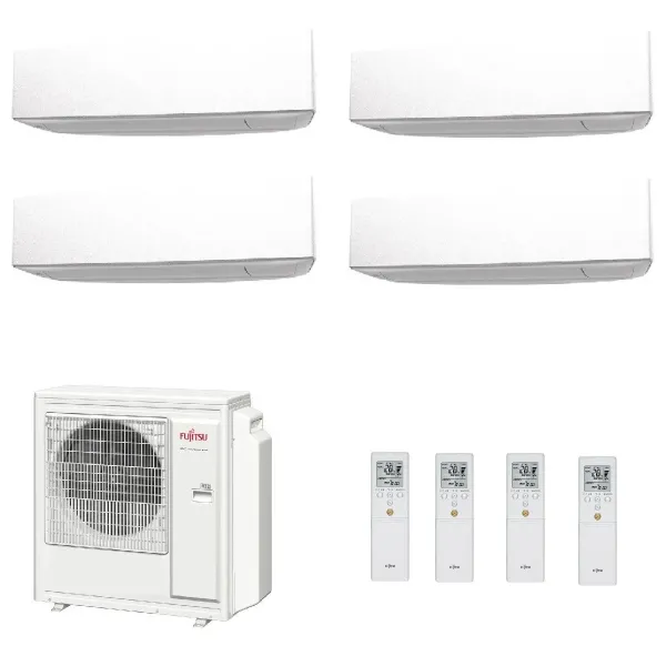 Fujitsu Quadri Split 9+12+12+15 KE WiFi AOYG30KBTA4 Bianco