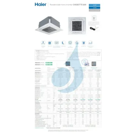 Condizionatore Haier Mono Split 18000 Btu Serie Cassetta 620 Bianco