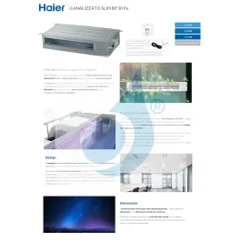 Condizionatore Haier Mono Split 12000 Btu Serie Canalizzato Slim 2