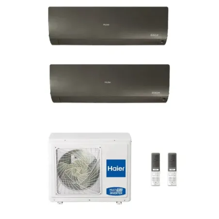 Condizionatore Haier Dual Split 9+18 Flexis Plus Nero 3U70S2SR5FA