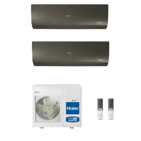 Condizionatore Haier Dual Split 12+24 Flexis Plus Nero 4U75S2SR5FA