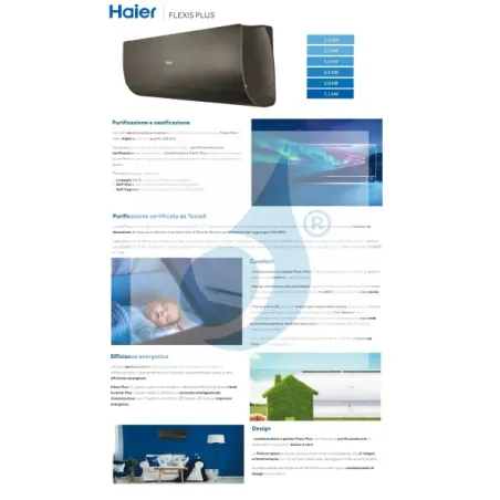 Condizionatore Haier Trial Split 9+9+15 Flexis Plus Nero 4U75S2SR5FA