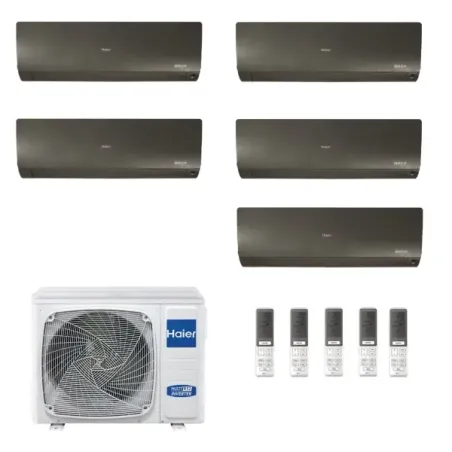 Condizionatore Haier Penta Split 7+7+7+7+9 Flexis Plus Nero 5U90S2SS5F