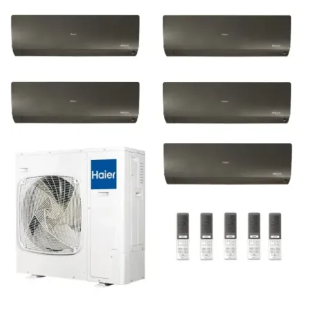 Condizionatore Haier Penta Split 9+9+9+9+12 Flexis Plus Nero 5U125S2SN