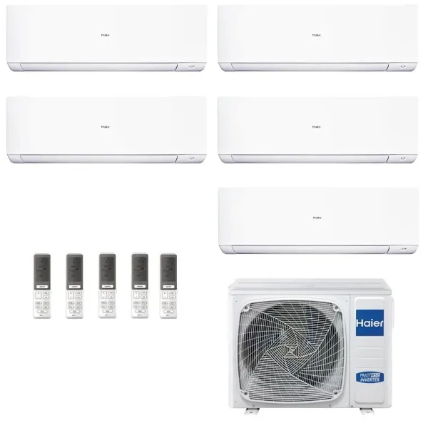 Condizionatore Haier Penta Split 9+9+9+9+12 Expert Bianco 5U105S2SS5FA