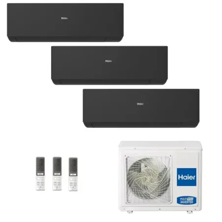 Condizionatore Haier Trial Split 7+9+9 Expert Nero 3U55S2SR5FA
