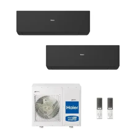Condizionatore Haier Dual Split 12+15 Expert Nero 4U85S2SR5FA