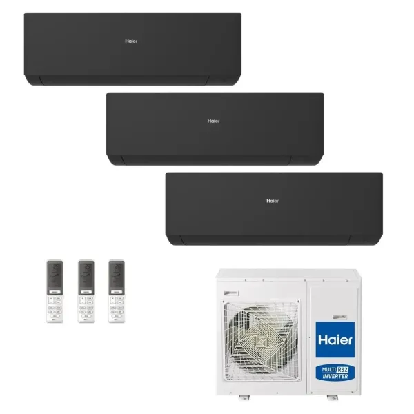 Condizionatore Haier Trial Split 12+12+18 Expert Nero 4U85S2SR5FA