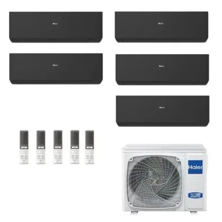 Condizionatore Haier Penta Split 7+7+7+7+18 Expert Nero 5U90S2SS5FA