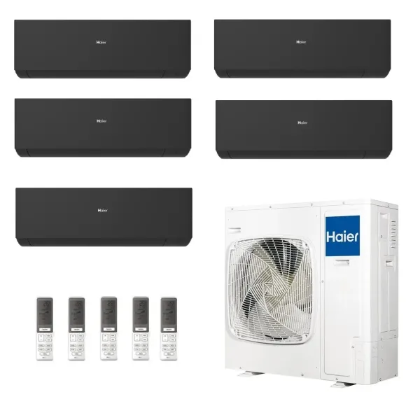 Condizionatore Haier Penta Split 9+9+9+9+18 Expert Nero 5U125S2SN1FA