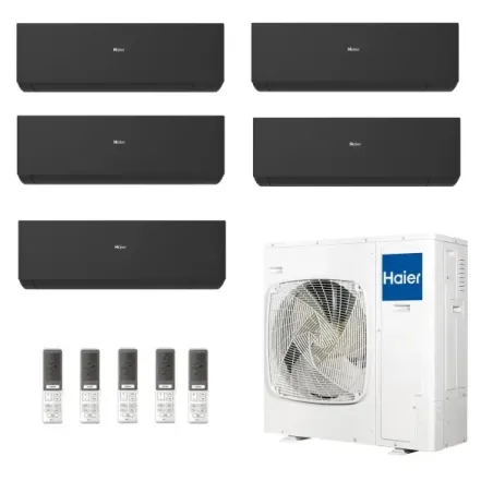 Condizionatore Haier Penta Split 9+9+9+9+18 Expert Nero 5U125S2SN1FA