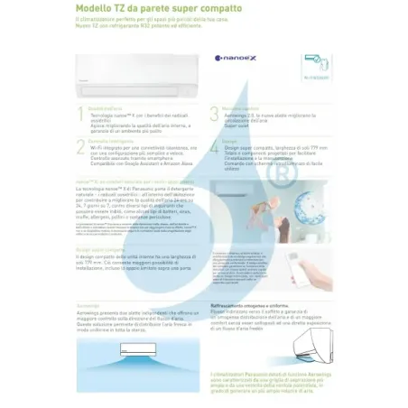 Condizionatore Panasonic Trial Split 7000+9000+9000 TZ Compatta 3TZ52