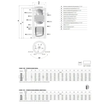 Termoaccumulatore Combi 3 WB 1000 Litri Cordivari 3270162314204