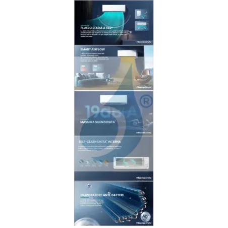 Condizionatore Hisense Dual Split 9+18 Hi Comfort 3AMW62U4RJC
