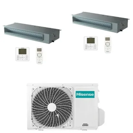 Condizionatore Hisense Dual Split 12+18 Btu Canalizzato 3AMW72U4RJC