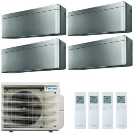 Daikin Quadri Split 7+7+12+18 Stylish Total Silver 4MXM80A9