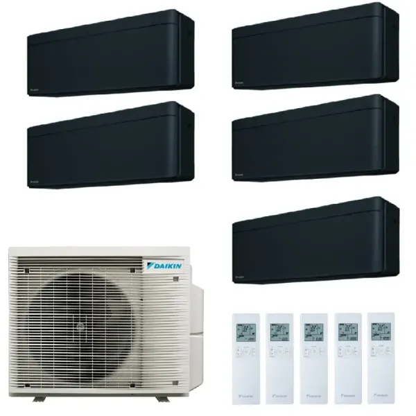 Condizionatore Daikin Penta 9+9+9+9+12 Stylish Total Black 5MXM90A9