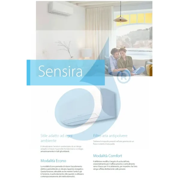 Climatizzatore Daikin Mono Split FTXF25F RXF25F Sensira