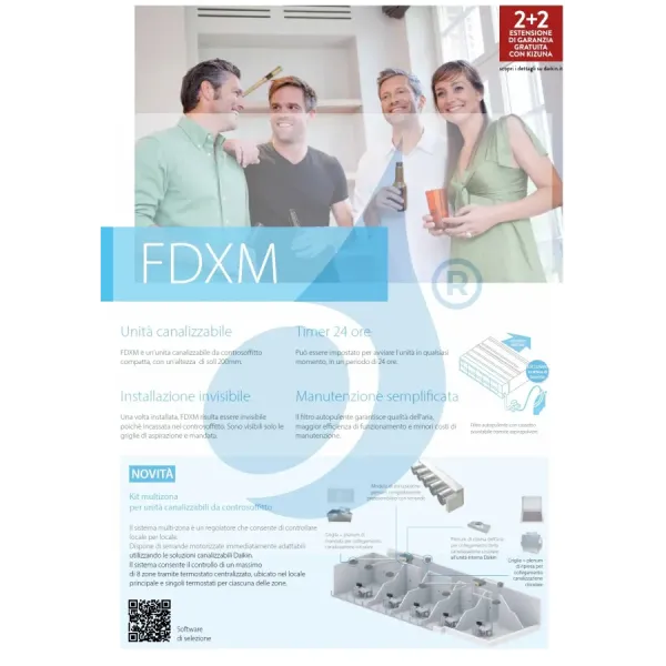 Climatizzatore Daikin Quadri Split 9+9+9+18 FDXM-F9 BRC4C65 4MXM80A9