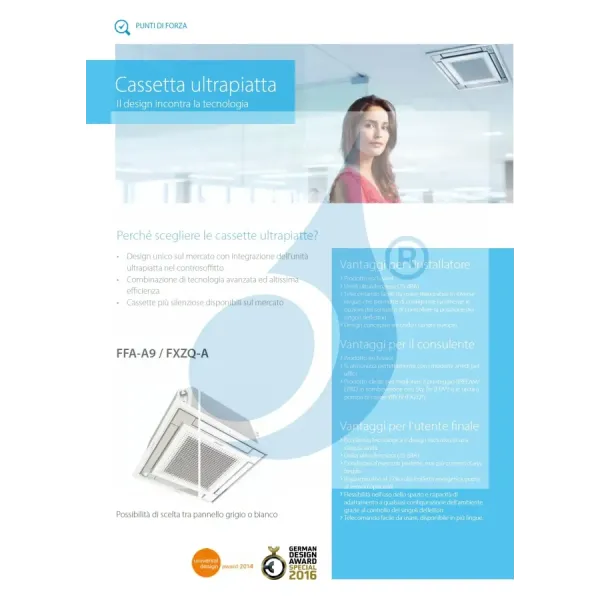 Climatizzatore Daikin Trial Split 9+9+9 Cassetta BRC7F530W 3MXM52A9