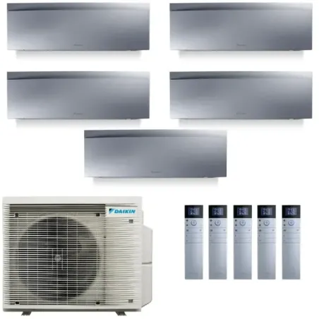 Condizionatore Daikin Penta 9+9+9+9+9 Emura 3 Argento 5MXM90A9