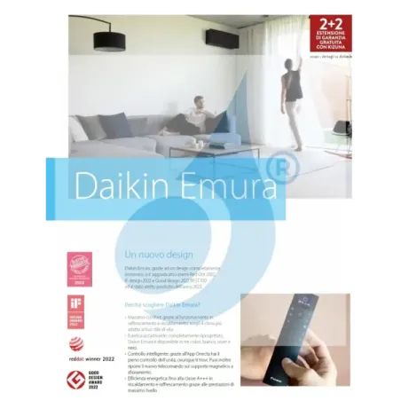Condizionatore Daikin Penta 9+9+9+9+9 Emura 3 Argento 5MXM90A9
