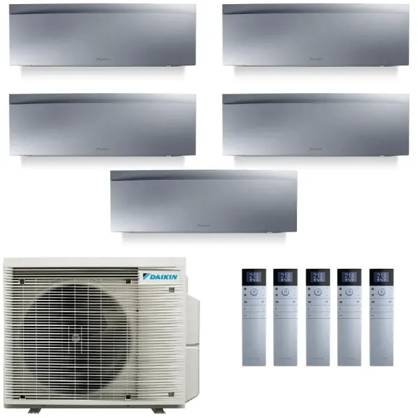 Condizionatore Daikin Penta 7+9+9+9+12 Emura 3 Argento 5MXM90A9