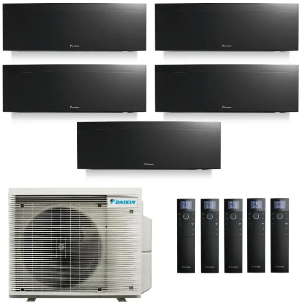 Condizionatore Daikin Penta 9+9+9+9+12 Emura 3 Nero 5MXM90A9