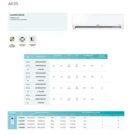 Samsung Mono Split 12000 Btu AR12TXHQASINEU AR12TXHQASIXEU Bianco 2