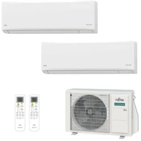 Condizionatore Fujitsu Dual Split 7+12 KN AOEG14KBCA2 Parete WiFi