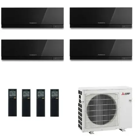 Condizionatore Mitsubishi Quadri Split 9+9+9+9 Nero MXZ-4F72VF4