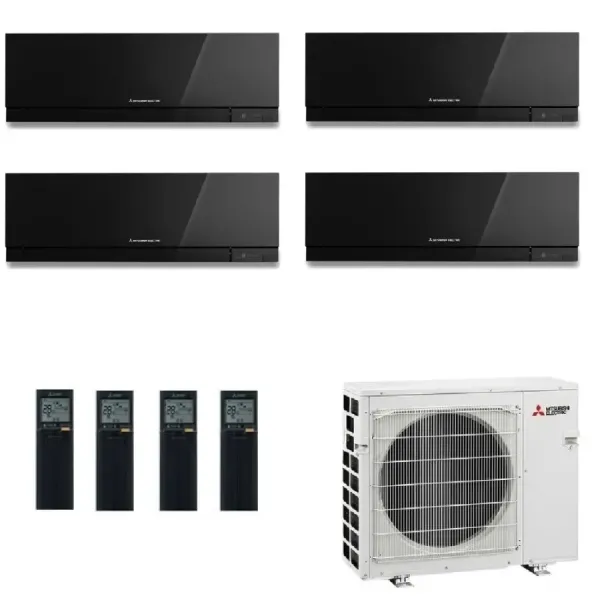 Condizionatore Mitsubishi Quadri Split 9+9+12+12 Nero MXZ-4F80VF4