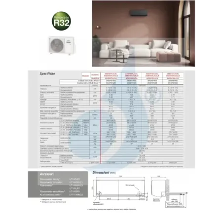 Fujitsu Mono Split 7000 Btu ASEH07KJCAL AOEH07KJCA Bianco