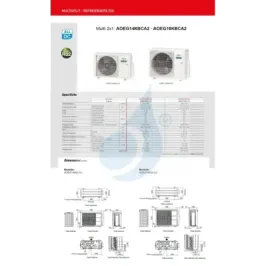 Fujitsu Unità Esterna Multi Split AOEG18KBCA2 18000 Btu Dual Split 2