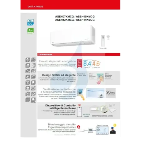 Fujitsu Unità Interna KMCG ASEH14KMCG 14000 Btu Parete