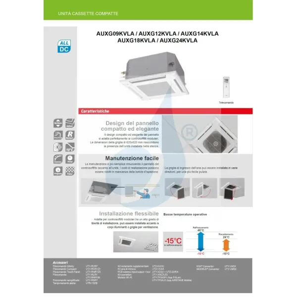 Fujitsu Unità Interna 18000 Btu Bianco
