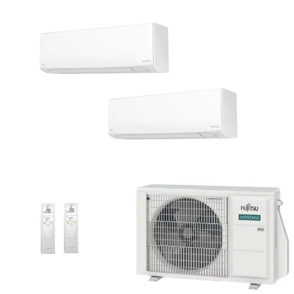 Condizionatore Fujitsu Dual Split 7+12 KJ-W AOEG14KBCA2 Parete WiFi