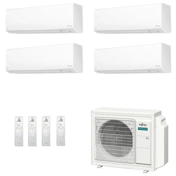 Fujitsu Quadri Split 7+7+7+15 KJ-W WiFi AOEG30KBTA4 Bianco