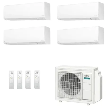 Fujitsu Quadri Split 7+7+9+12 KJ-W WiFi AOEG30KBTA4 Bianco