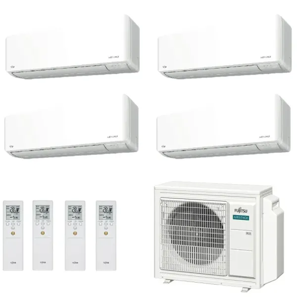 Fujitsu Quadri Split 9+9+12+15 KMCG WiFi AOEG30KBTA4 Bianco
