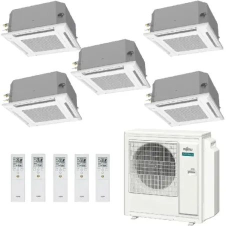 Condizionatore Fujitsu Penta Split 9+9+9+9+9 Cassetta AOEG36KBTA5