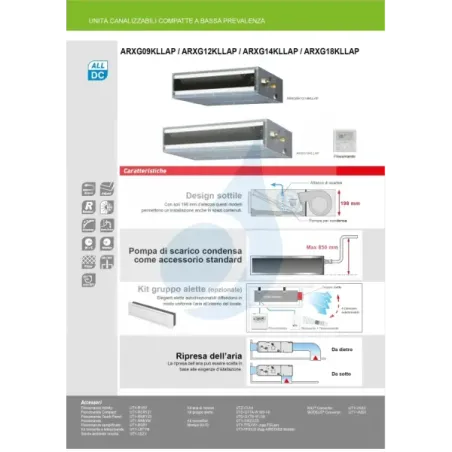 Condizionatore Fujitsu Trial Split 9+9+12 Canalizzato KL AOEG18KBCA3