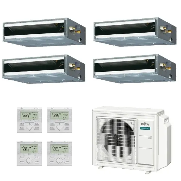 Fujitsu Quadri Split 9+9+9+9 Canalizzato KL AOEG30KBTA4