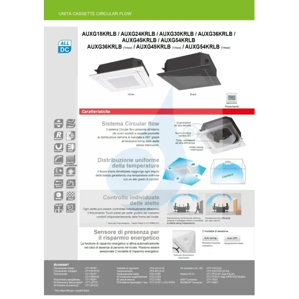 Fujitsu Mono Split 54000 Btu AUXG54KRLB AOEG54KBTB 220v Nero