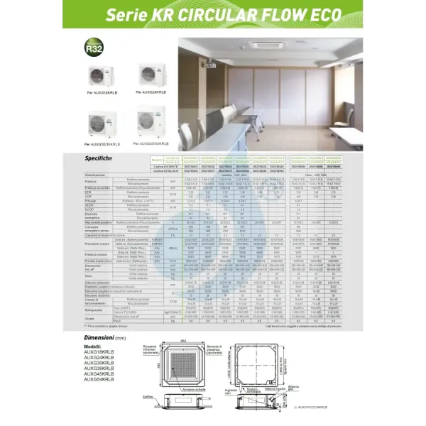 Fujitsu Mono Split 45000 Btu AUXG45KRLB AOEG45KQTA 380v Bianco