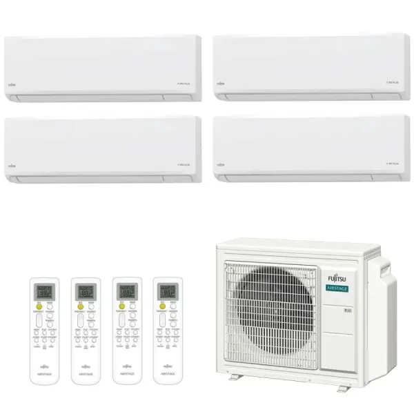 Fujitsu Quadri Split 7+7+7+12 KN WiFi AOEG30KBTA4 Bianco
